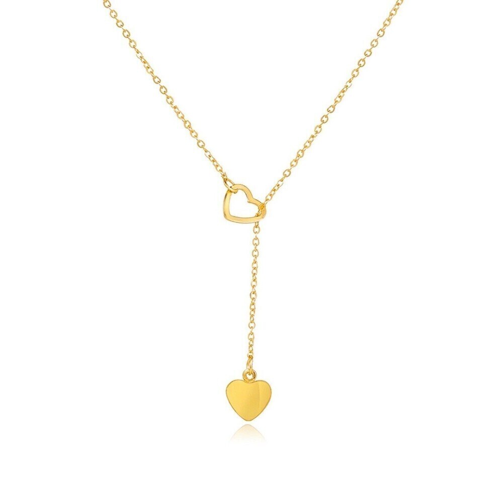 Women’s Fashion Heart Shape Hollow Lariat Necklace NWT